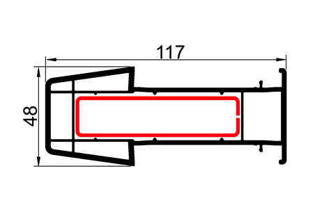 S670.14 Статический элемент для коробок 70 мм